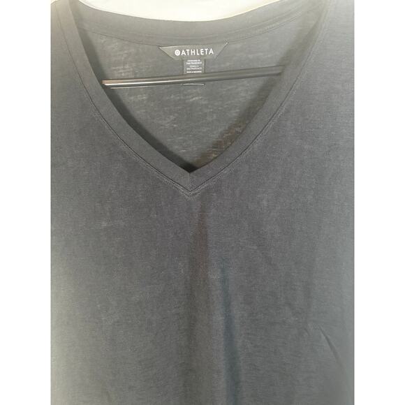 Athleta NEW Breezy V Neck Tee Shirt Size Sm Tencel Blend Minimalist Nuetral - Picture 7 of 7